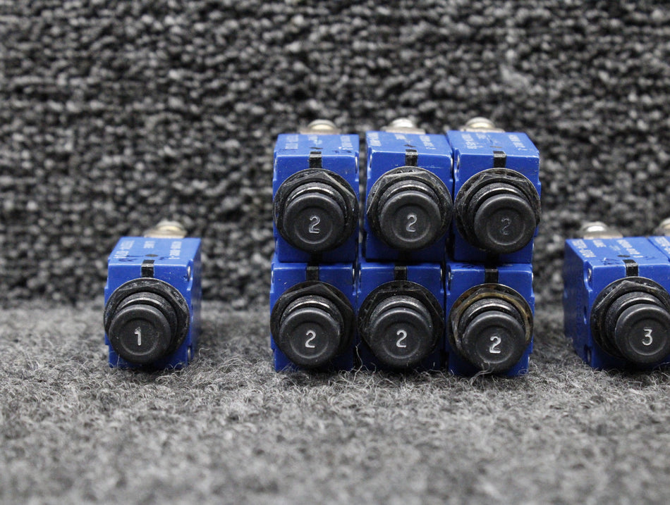 4200-002-1 Mechanical Products, Klixon Push Breaker Set of 24 (Various Amps)