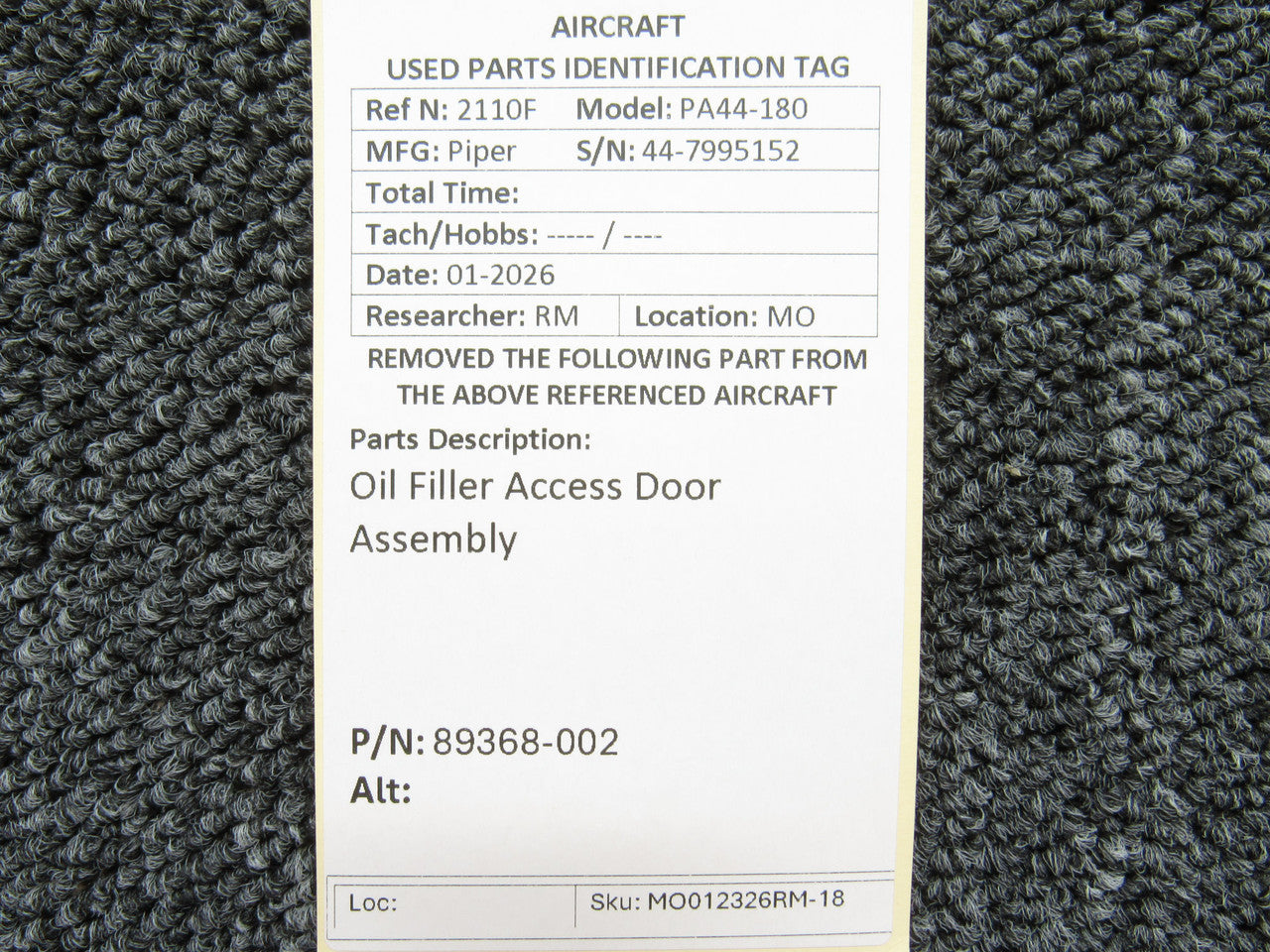 89368-002 Piper PA44-180 Oil Filler Access Door Assembly – BAS