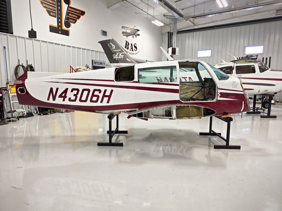 Mooney M20J Fuselage with Bill of Sale, Data Tag, Airworthiness and Logs