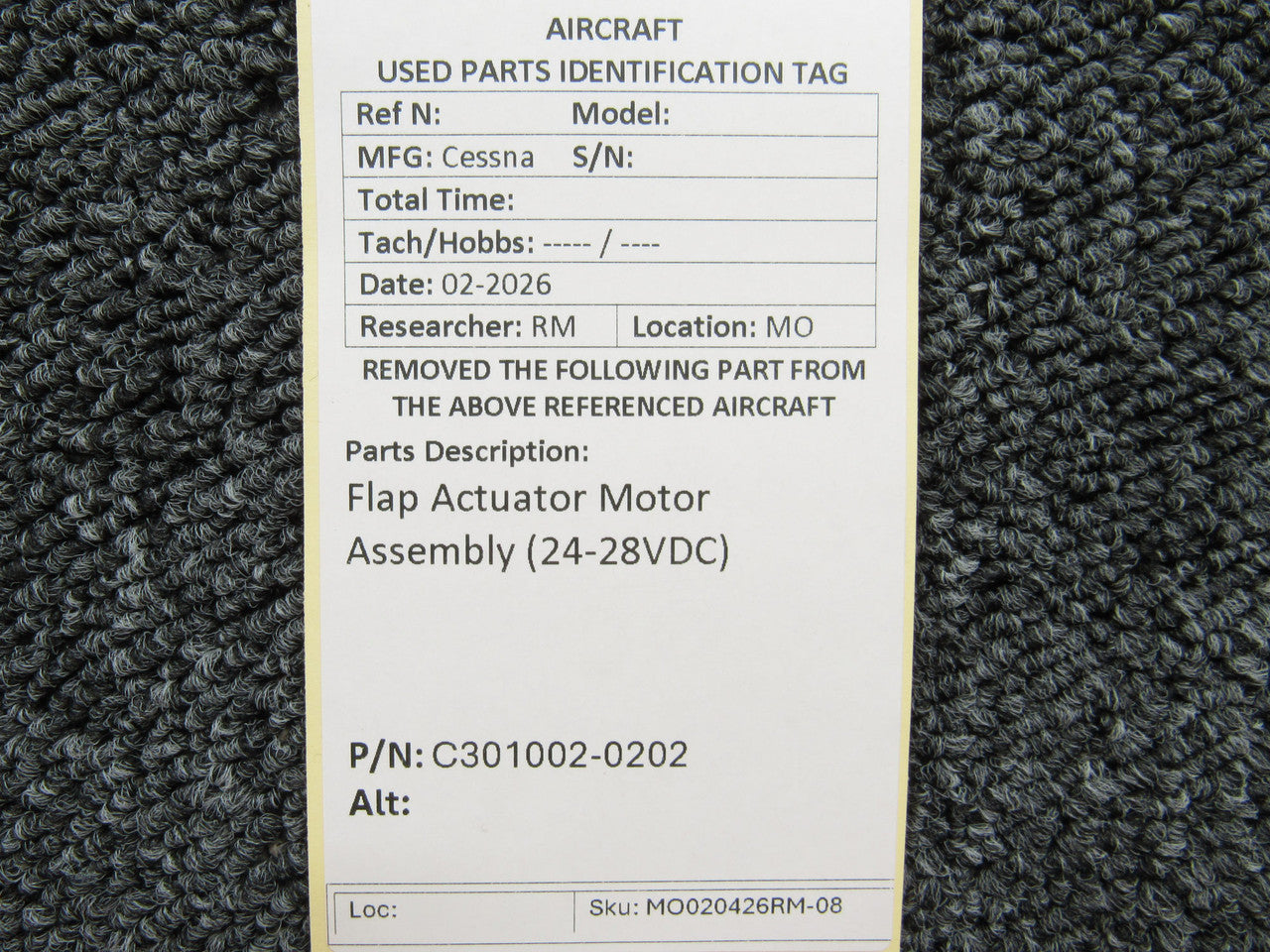 C301002-0202 Cessna Flap Actuator Motor Assembly (24-28VDC) – BAS