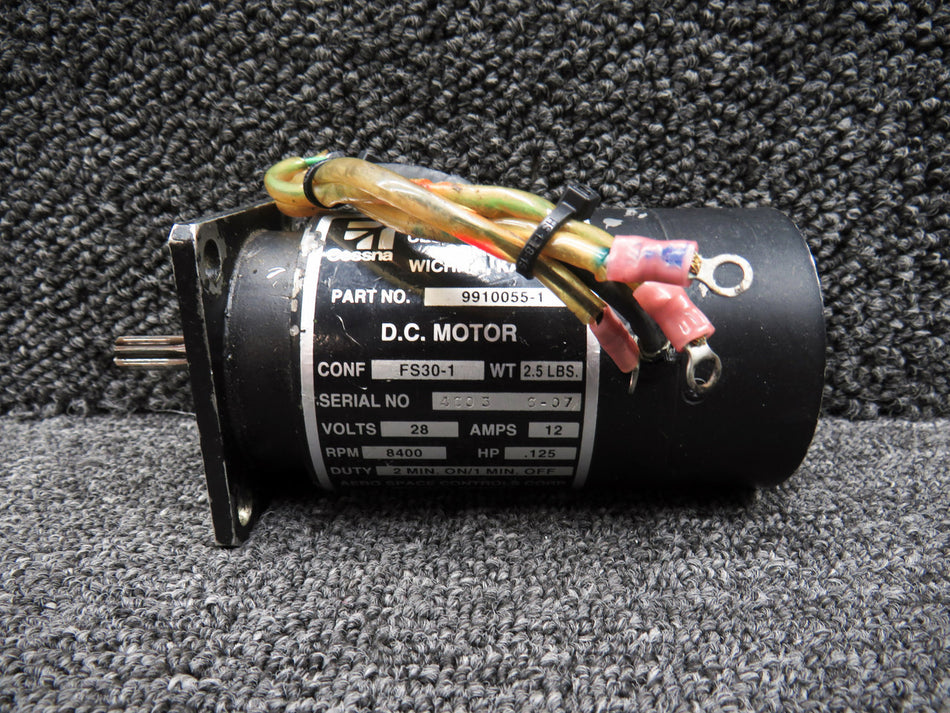 9910055-1 Aero Space Controls DC Flap Motor Assembly (Volts: 28, Amps: 12, Core)