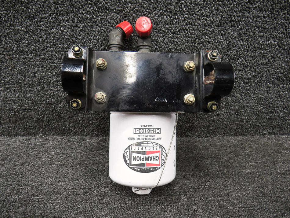CH48103-1, 54J21078 Lycoming TIO-540-AE2A Spin On Oil Filter Housing Assembly