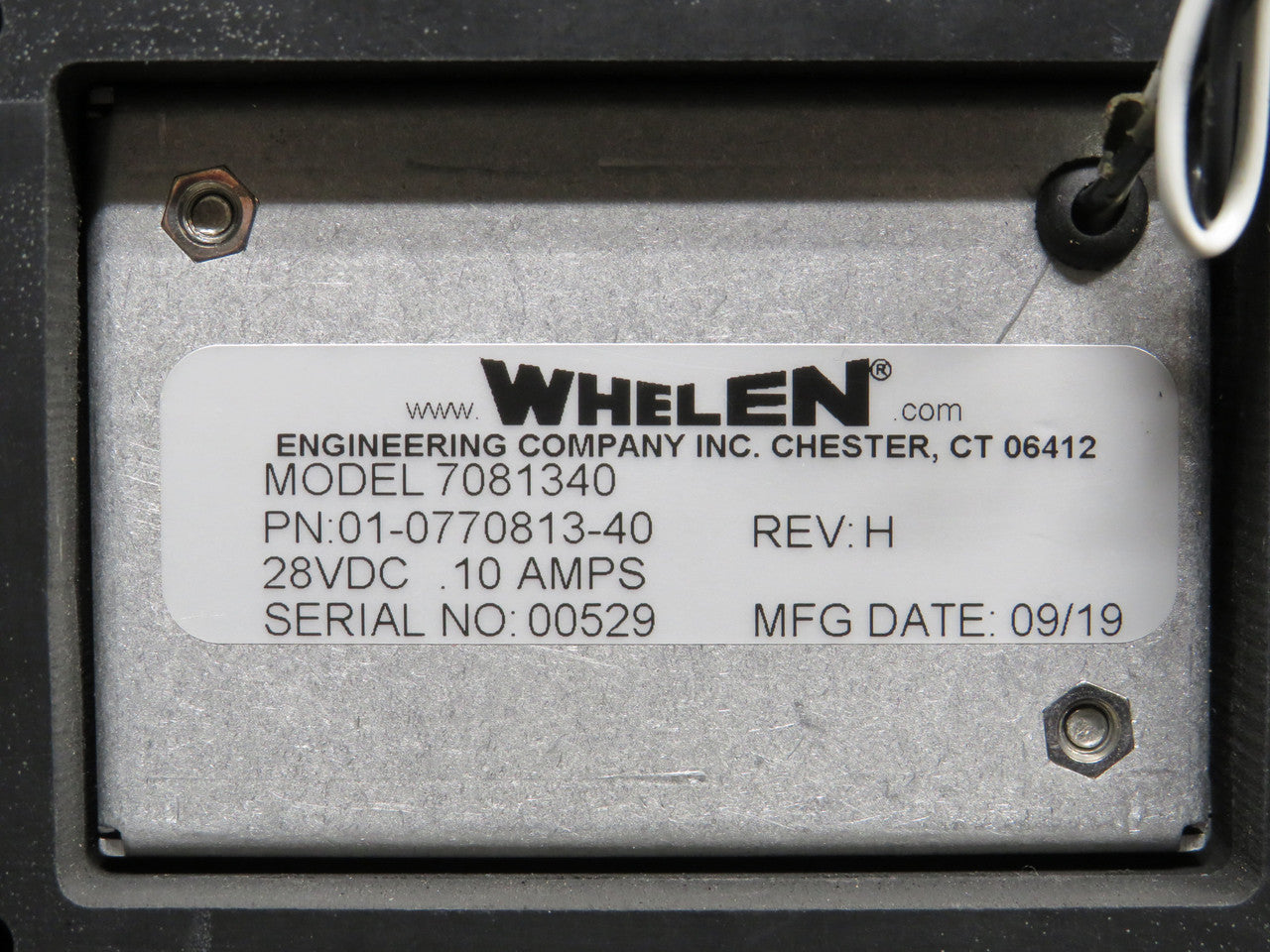 01-0770813-40 Whelen Interior LED Light (Volts: 28) – BAS Part Sales