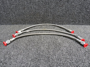 M206-20H100-041 Bell 505 Steel Braid Hose Assembly Set of 3