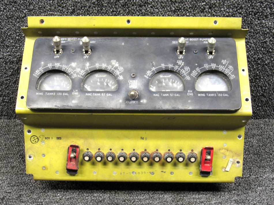 50-369057-605 Beechcraft A90 Wing Fuel Control Panel Assembly