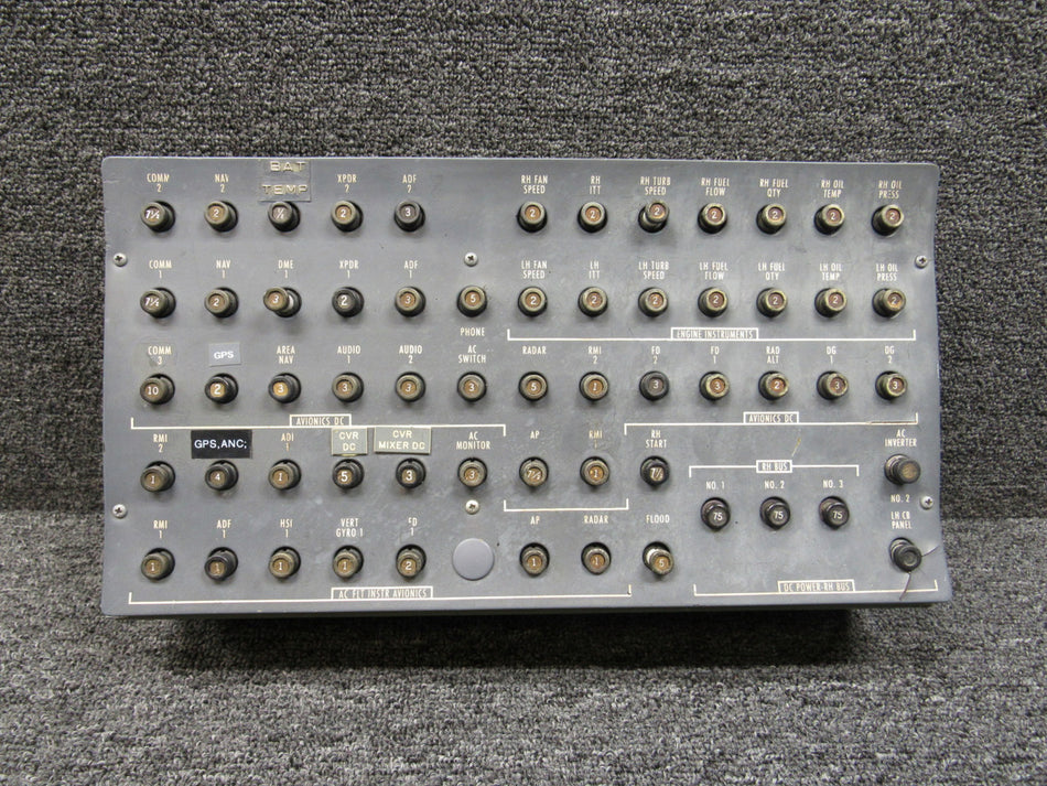 6518117-10, 5518170-25 Cessna Citation 550 Circuit Breaker Panel Assembly RH