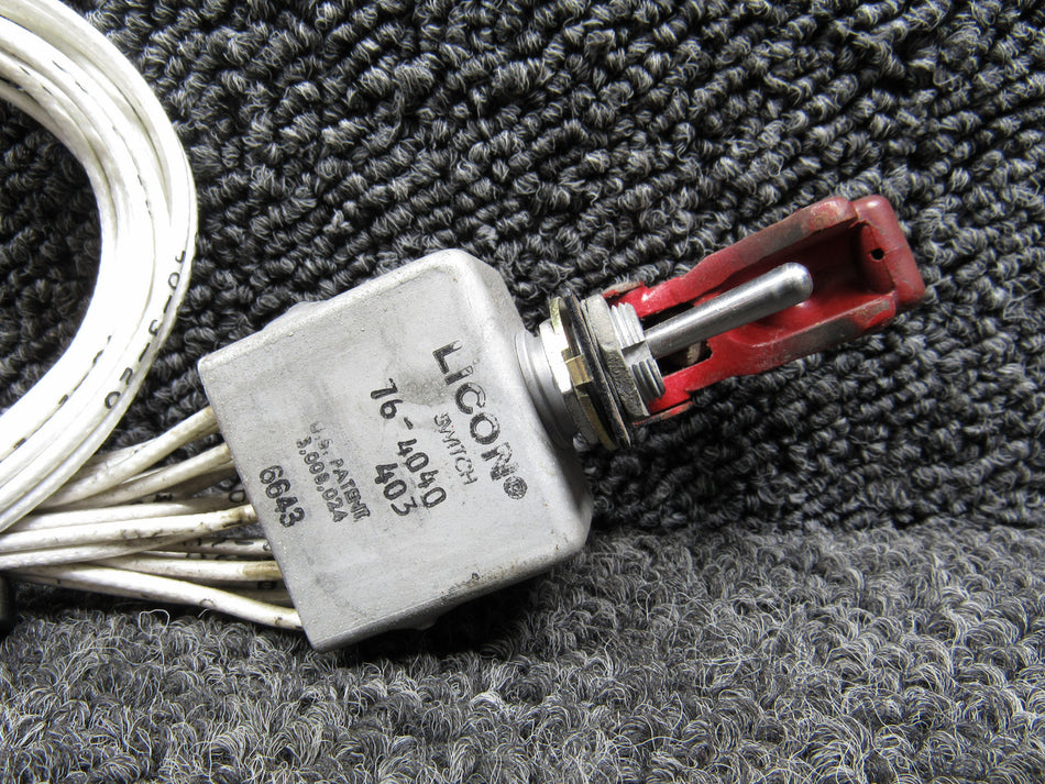 76-4040-403, A-5800B Licon Toggle Switch with Red Guard