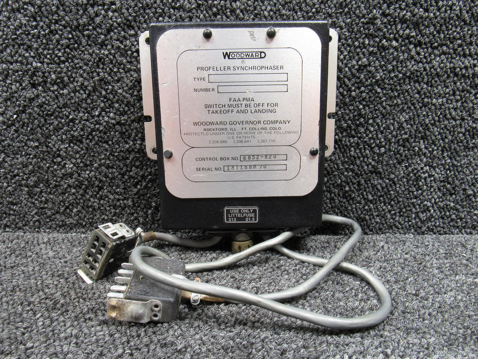 6852-920 Woodward Propeller Synchrophaser Control Box Assembly