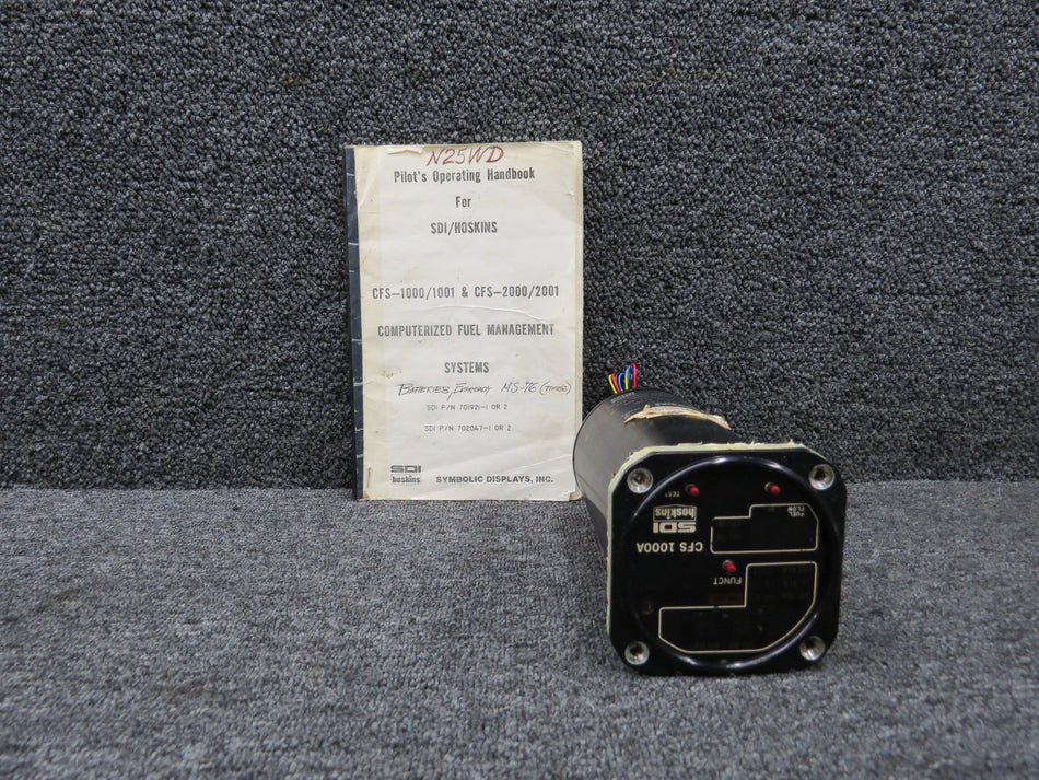 701921-1 SDI Hoskins CFS 1000A Fuel Flow Indicator (Volts: 12-28)