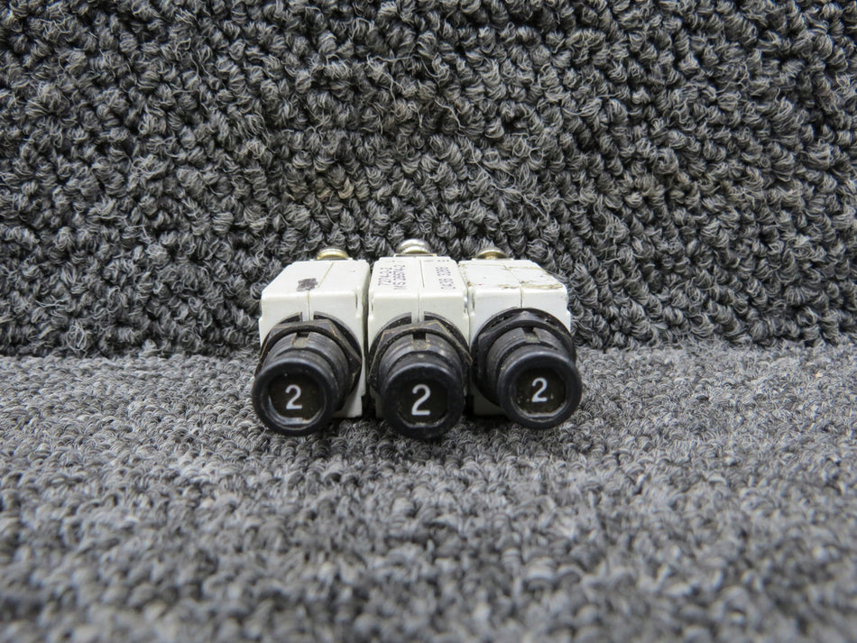 7274-2-2, 7277-2-2 Klixon Circuit Breaker Set of 3 (Amps: 2)