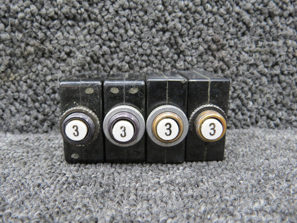 W58XC4CI2A-3 Potter & Brumfield Circuit Breaker Set of 4 (Amps: 3)