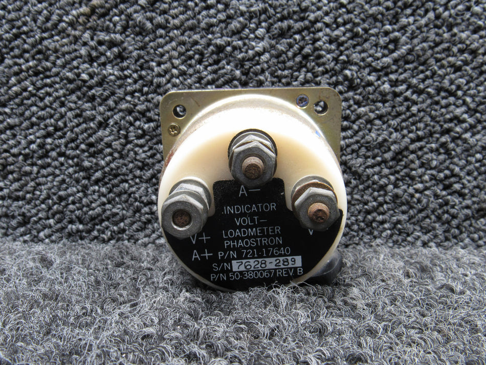 721-17640 (Alt: 50-380067) Phaostron Voltage Load Meter Indicator with Revision