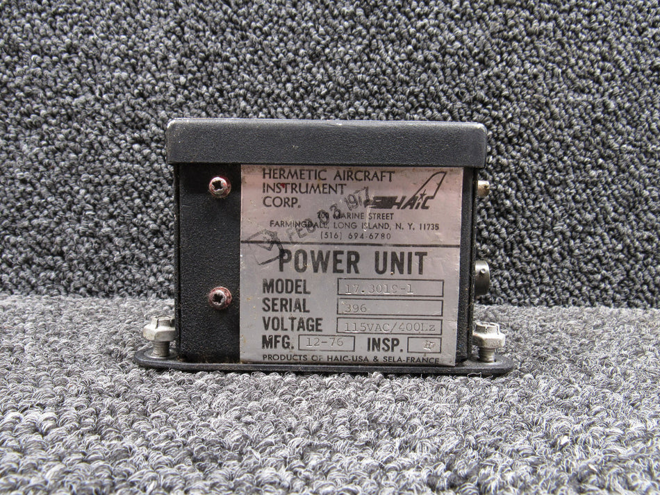 12-76 (Alt: 17-3019-1) Hermetic Aircraft Instrument Power Unit (115V)
