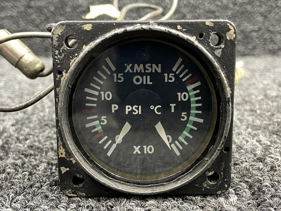 9009-3004 (Alt: 206-075-188-1) Insco Trans Oil Temperature, Pressure Indicator