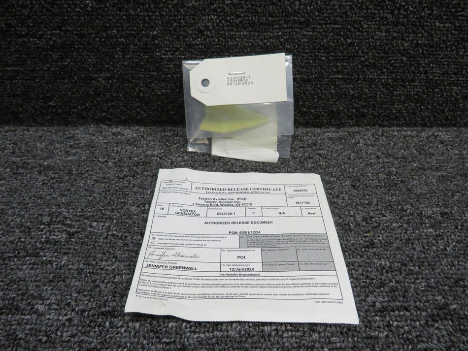 6222128-1 Cessna Citation III 650 Vortex Generator with 8130-3 (New Old Stock)