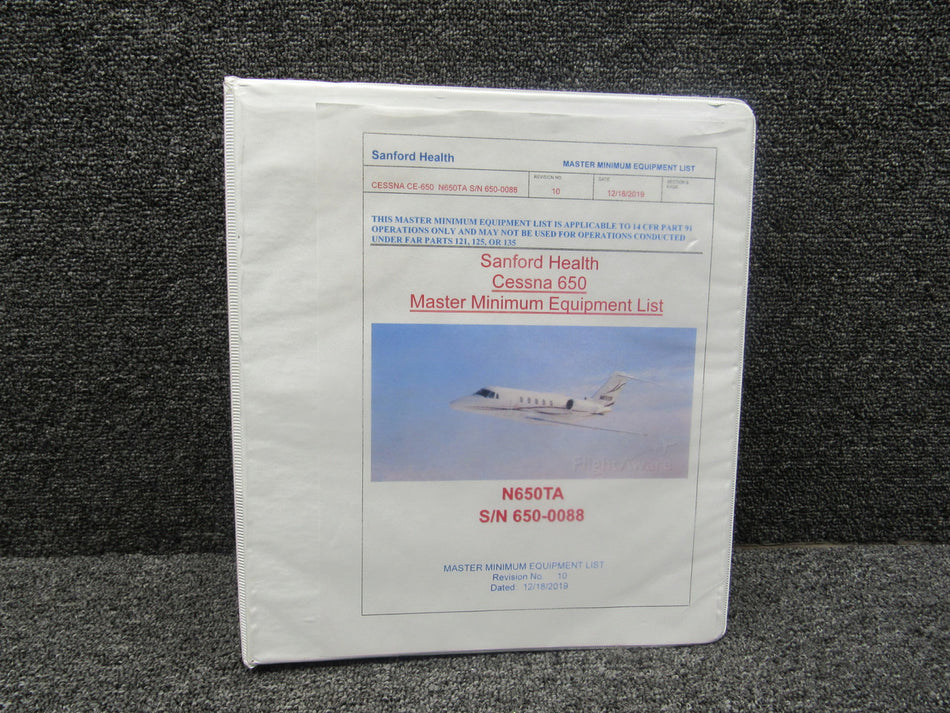 Cessna Citation III 650 Master Minimum Equipment List