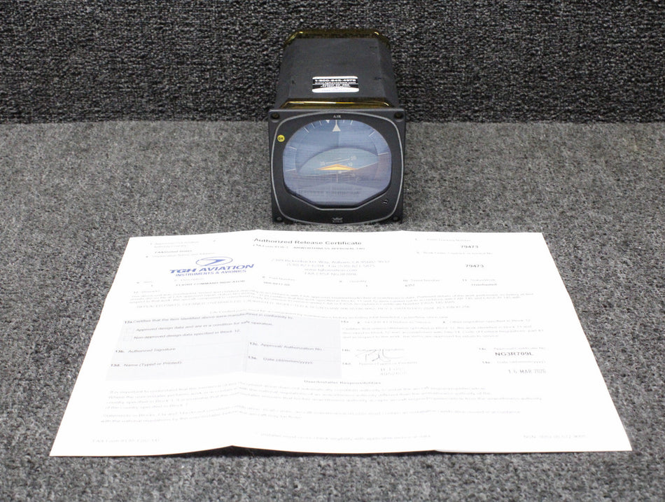 060-0017-00 King Radio KI-256 Flight Command Indicator Overhauled with 8130 (14 or 28V)