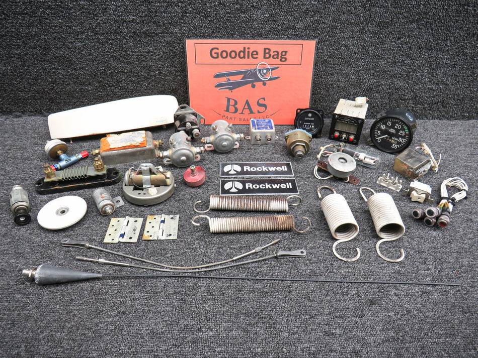 Rockwell 114 Goodie Bag with Indicators, Solenoids, Cables, Emblems, etc