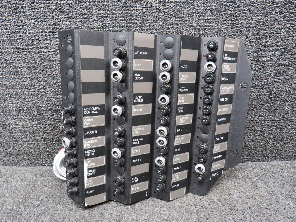 19321-001 Cirrus SR22 Circuit Breaker Panel Assembly with Reset Breakers