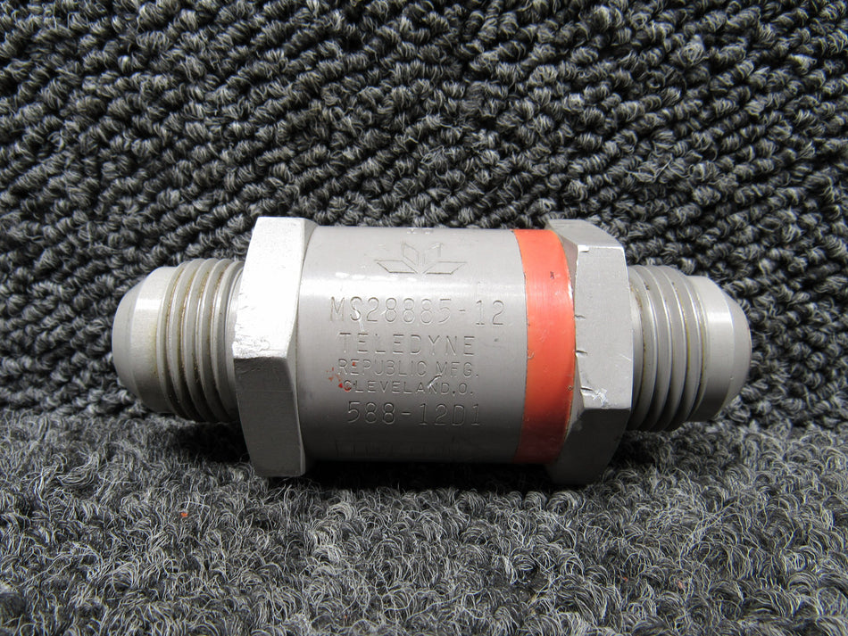 MS28885-12 (Alt: 588-12D1) Teledyne Low Pressure Check Valve