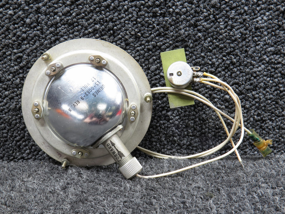 15-0083-9 Grimes Overhead Cabin Light Assembly with Knob (12V)