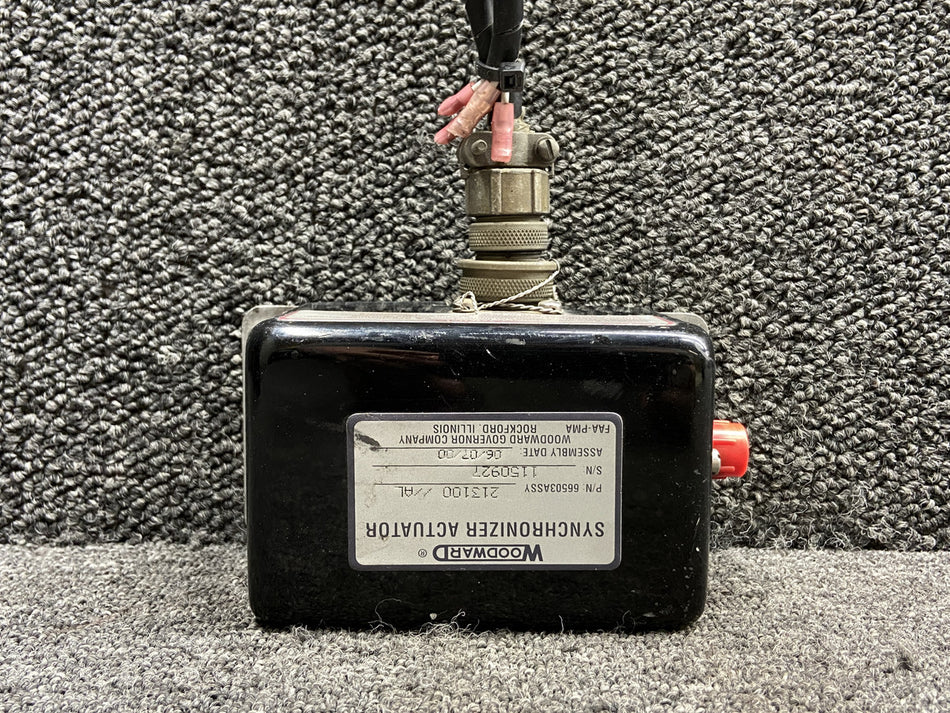 66503 (Alt: 213100AL) Woodward Propeller Synchronizer Actuator w Connector