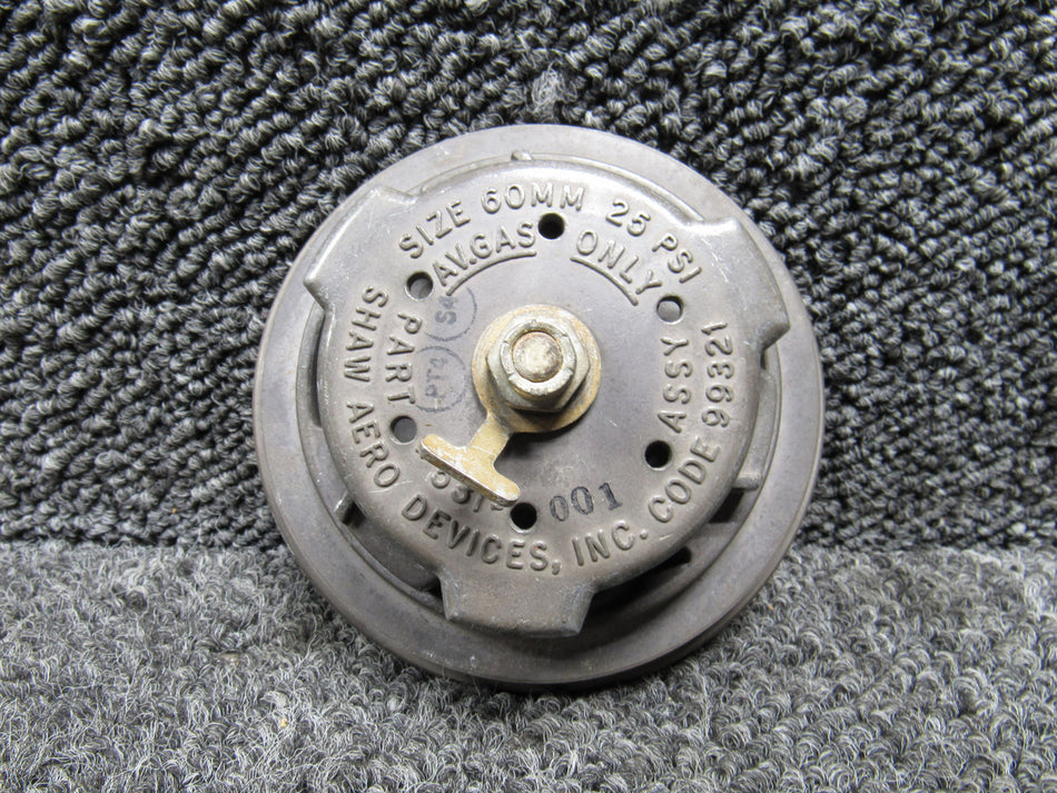 531-001 Shaw Aero Fuel Cap Assembly (60MM, 25PSI)