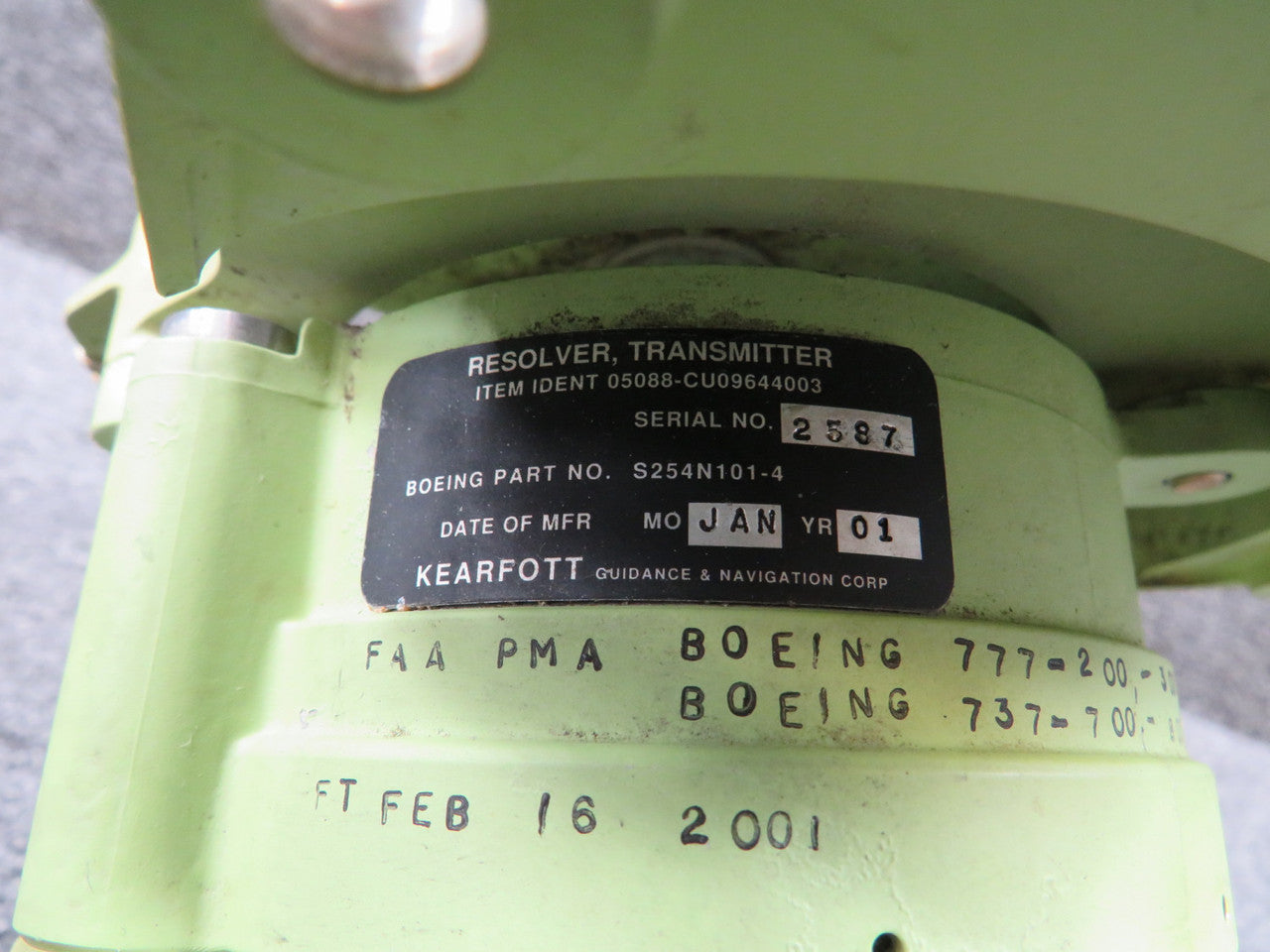05088-CU09644003 Kearfott Transmitter Resolver with Motor – BAS