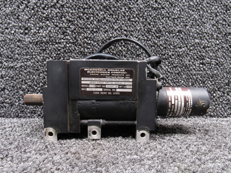 631400-02, 631491-01 McDonnel Douglas 6314B Rotary Actuator and Brake Motor