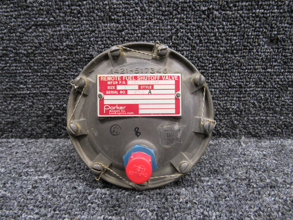 1321-518316 Parker Remote Fuel Shutoff Valve Unit