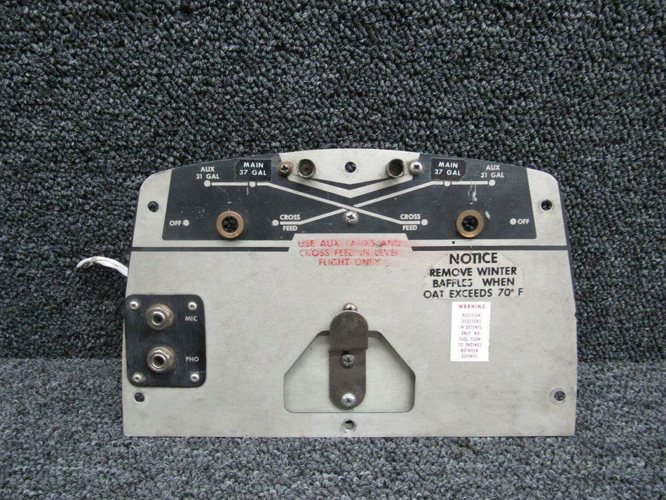 96-920011-3 Beech 95-B55 Fuel Selector Panel Assy (140 Gallon) BAS Part Sales | Airplane Parts