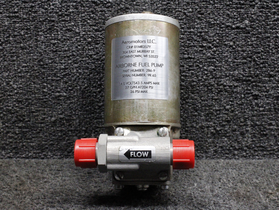 2B6-9 Airborne Fuel Pump Assembly Overhauled with 8130-3 (14V, 4.5A)