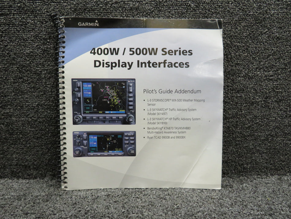 190-00356-31 Garmin 2009 400W-500W Display Interfaces Pilot Guide Addendum
