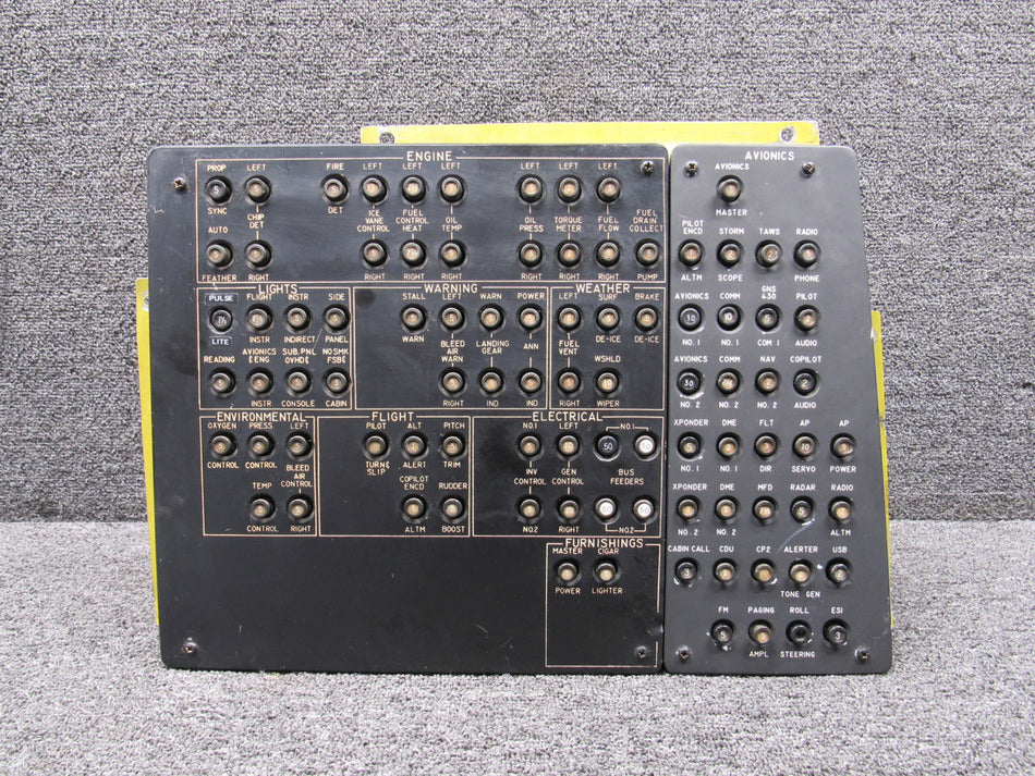 101-364065-27 Beechcraft King Air 200 Circuit Breaker Panel Assembly