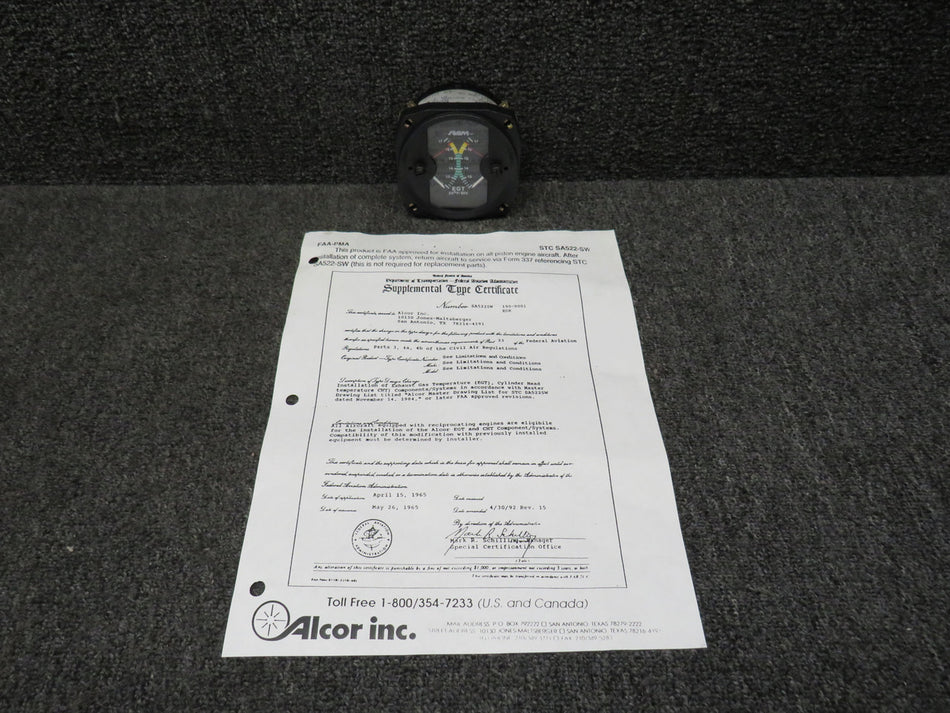 46158 Alcor, RAM Dual Exhaust Gas Temperature Indicator with STC