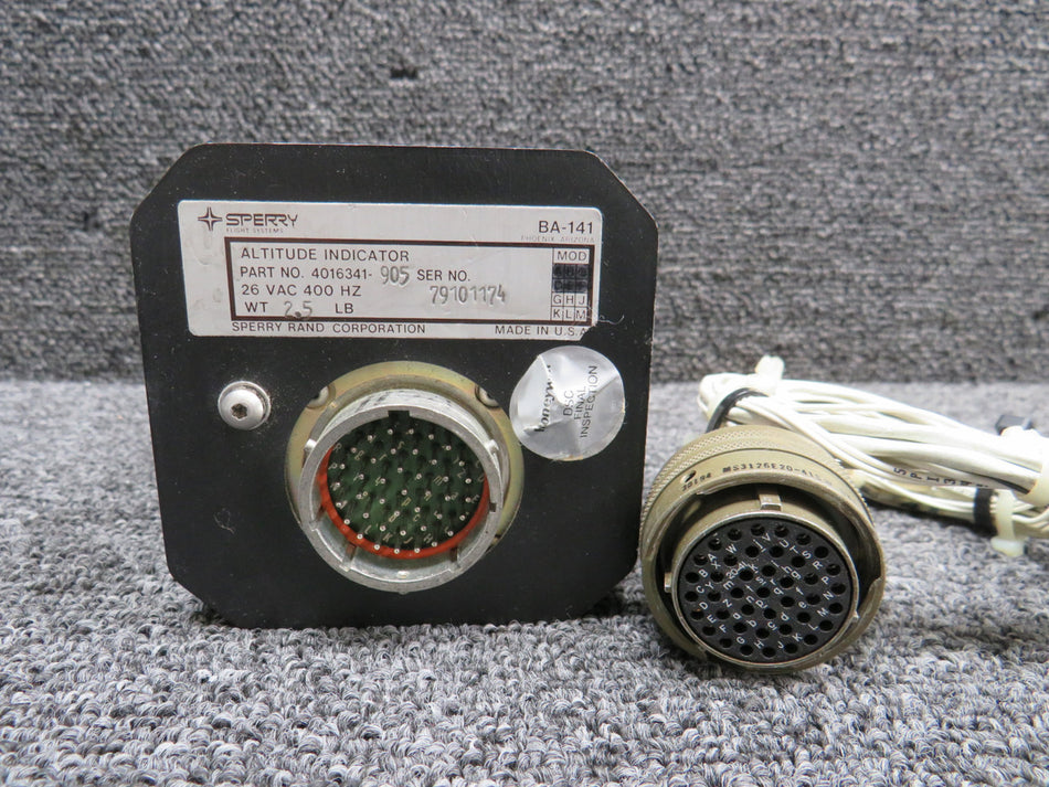 4016341-905 Sperry BA-141 Altitude Indicator with Modifications