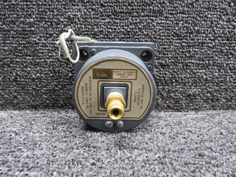 40-480-0101 (Alt: C668512-0101) American Inst Oxygen Pressure Indicator