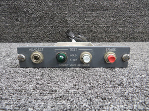 9622019-1, 9622019-2 Cessna Citation II 550 Cockpit Voice Recorder Panel Assembly