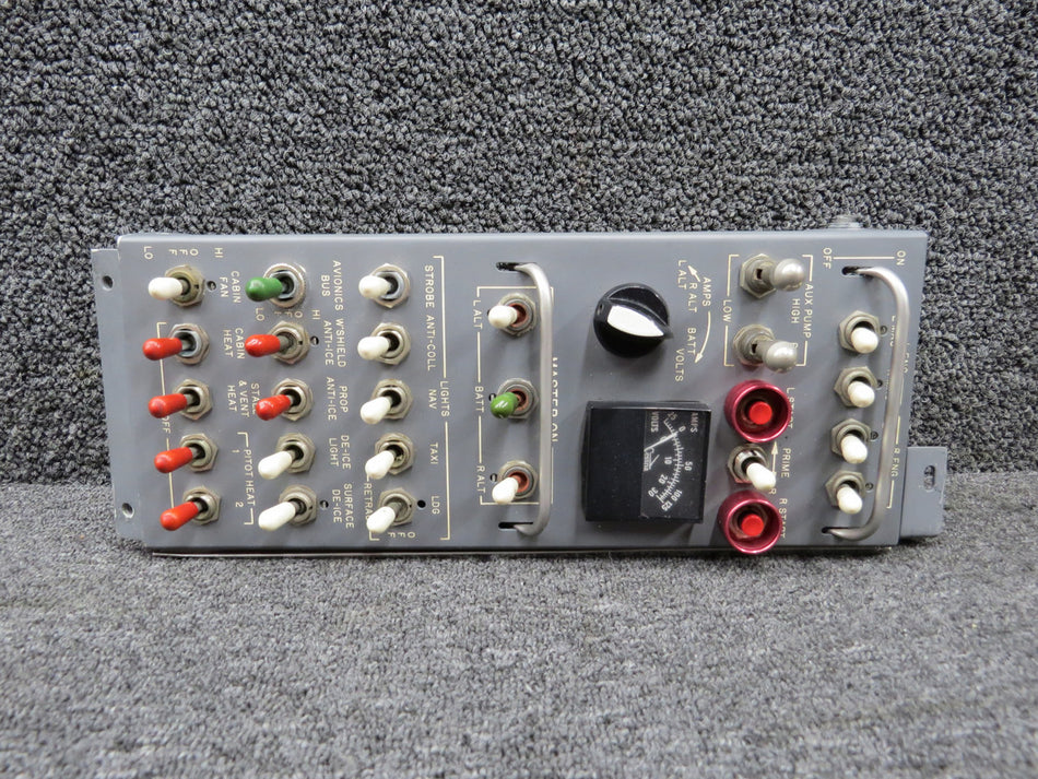 5618029-15 Cessna 421B Upper Forward Switch Console Panel with Switches