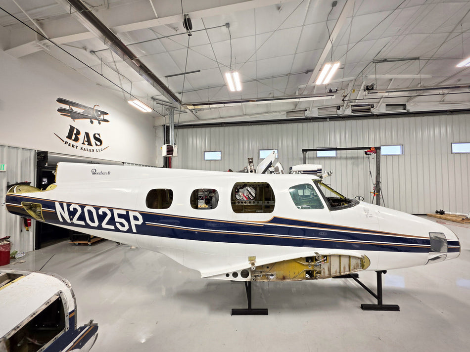 Beechcraft B60 Fuselage with Bill of Sale, Data Tag, Airworthiness, & Logs