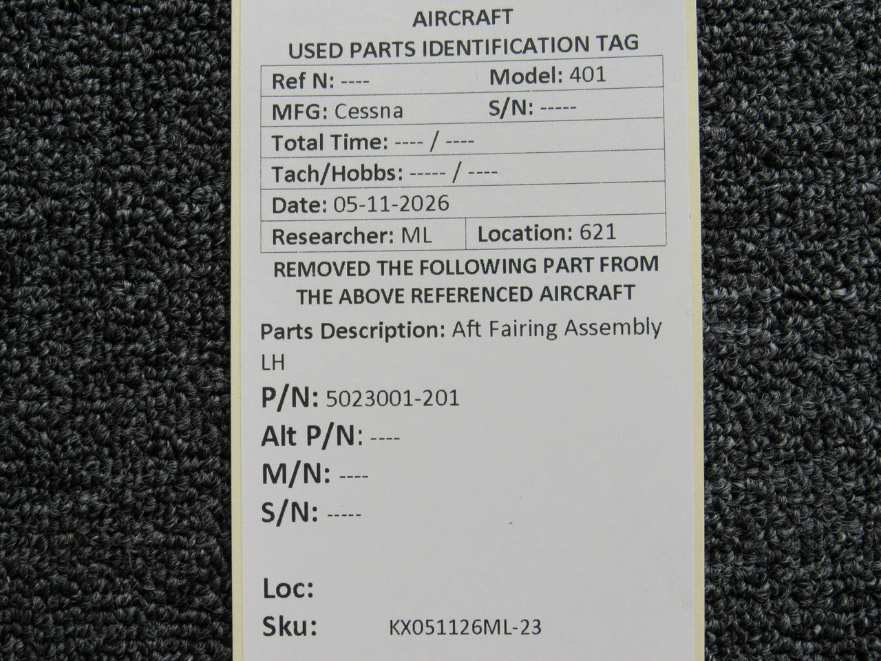 5023001-201 Cessna Aft Fairing Assembly LH – BAS Part Sales