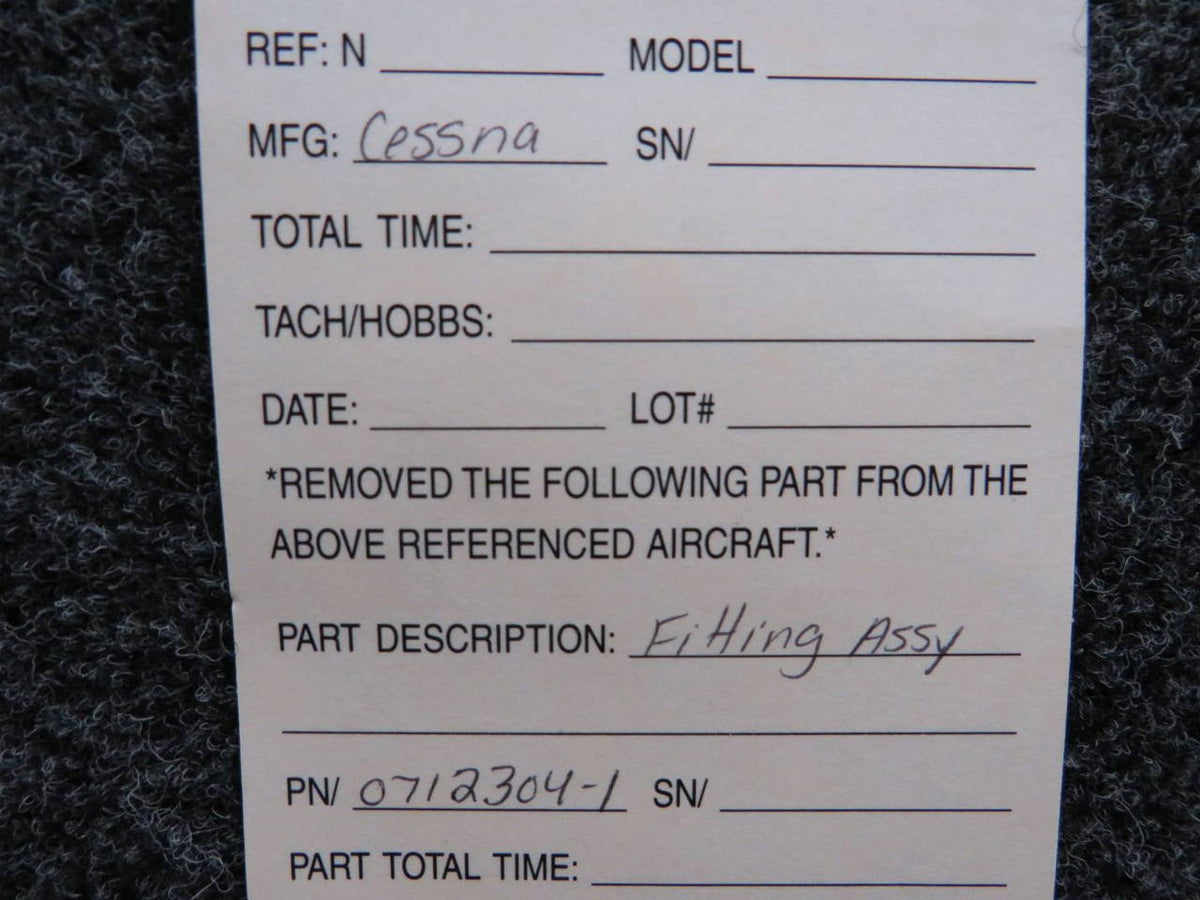 0712304-1 Cessna Fitting Dorsal Front BAS Part Sales | Airplane Parts