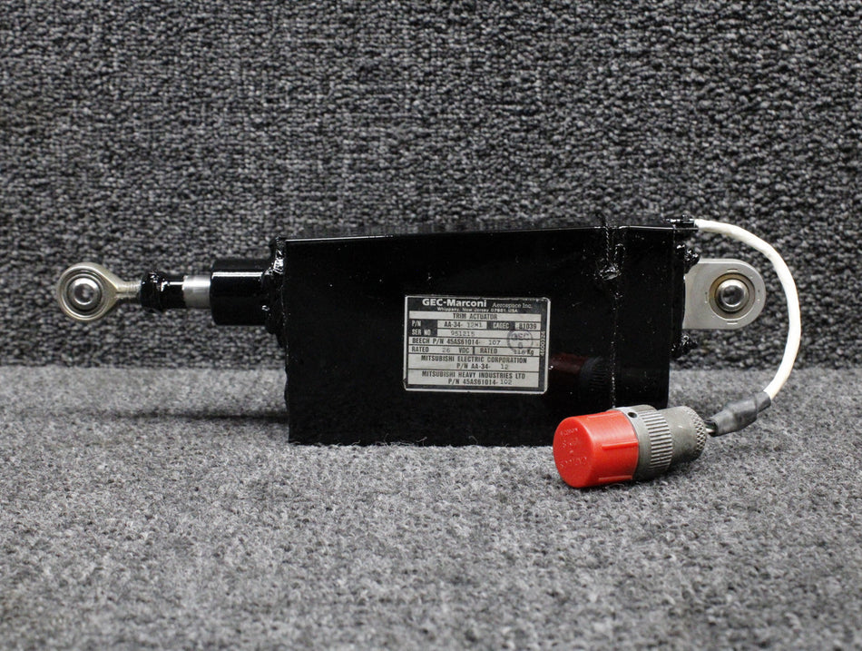 AA-34-12M1 (Alt: 45AS61014-107) GEC-Marconi Trim Actuator Overhauled (Volts: 26)
