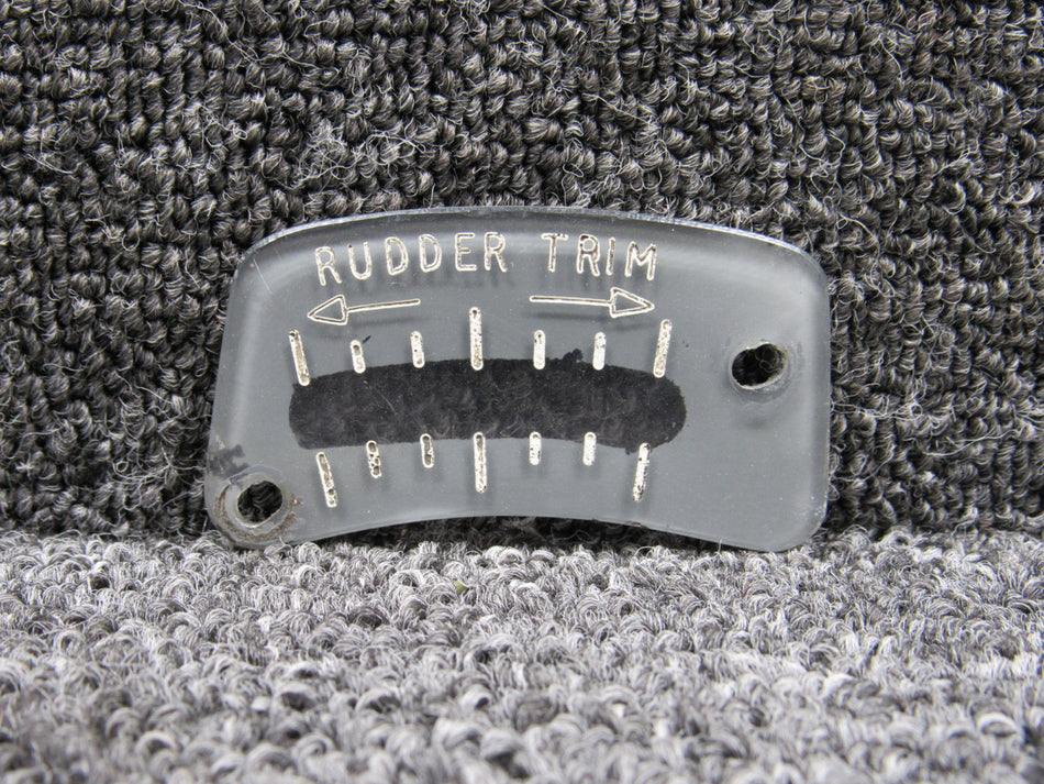 25CF1683 Hawker HS-125-1B Rudder Trim Placard