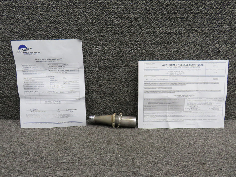 1241662-2 Cessna TR182 Main Landing Gear Pivot Shaft LH with 8130-3 and PAI-MT-1
