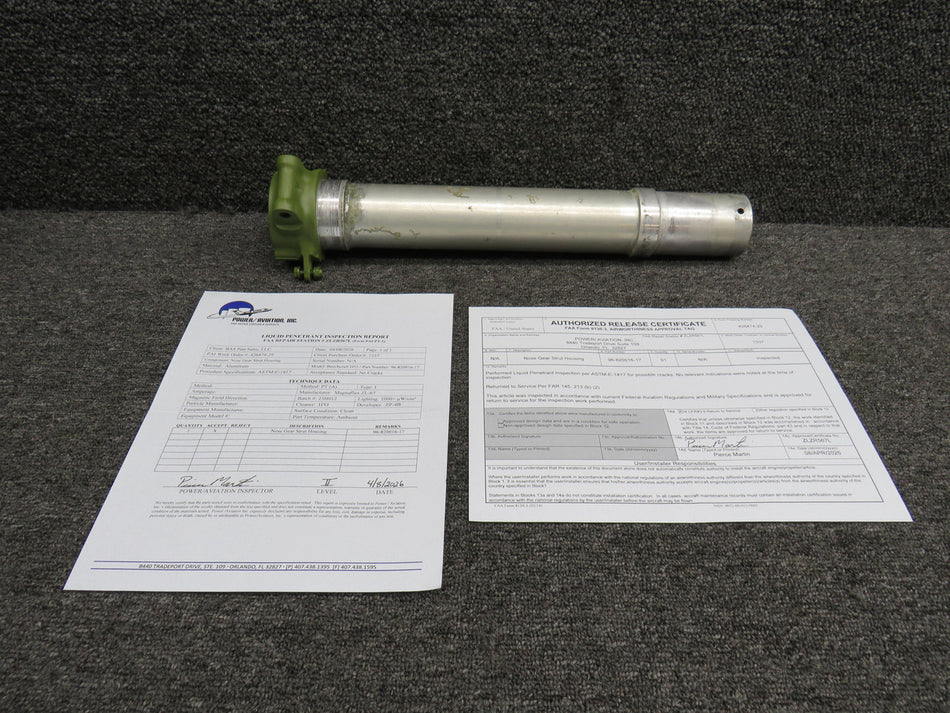 96-820016-17 Beechcraft D55 Nose Gear Strut Housing with 8130-3 and PAI-PT-1