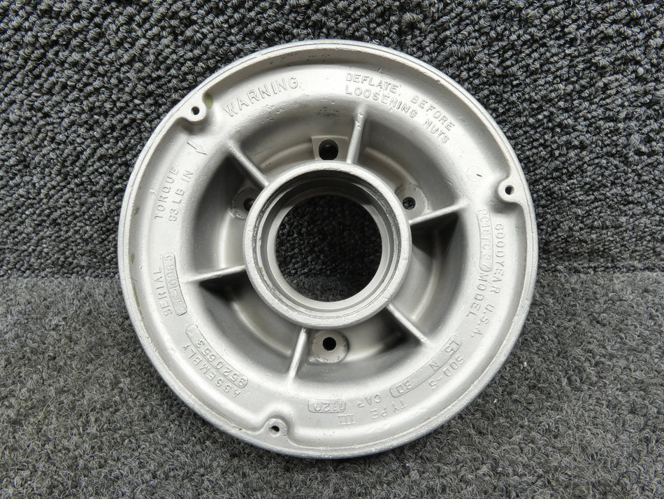 9520651 Goodyear Type III 5.00-5 Nose Wheel Half Assembly