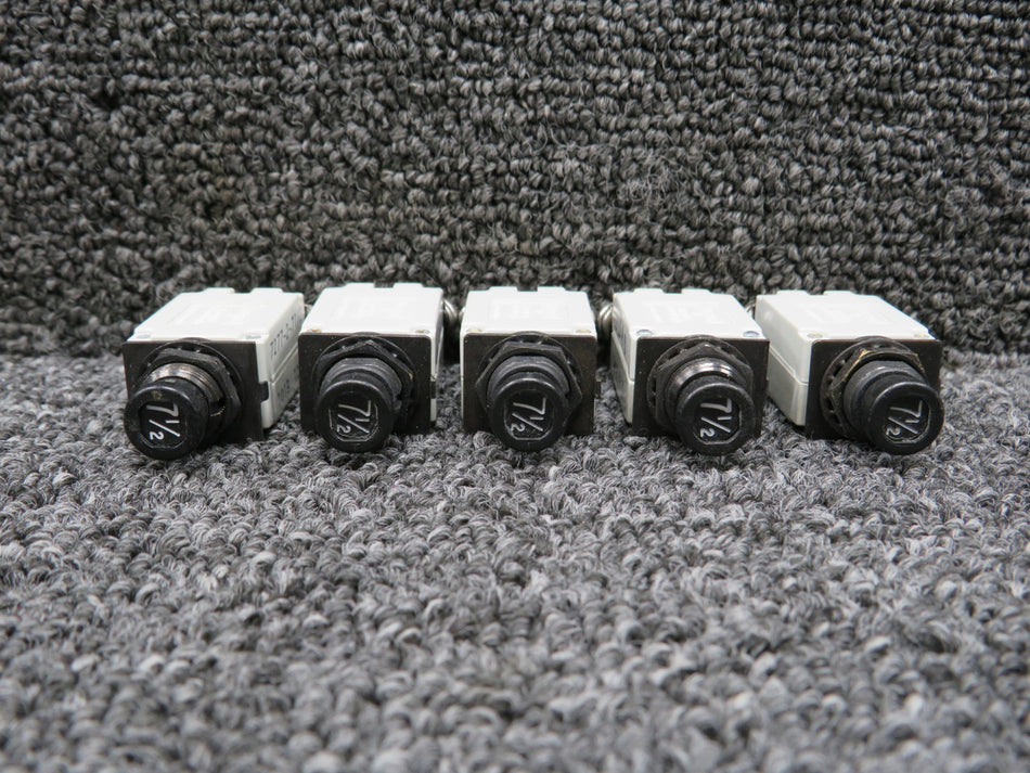 7277-2-7-1-2 Klixon Circuit Breaker Push Switch Set of 5