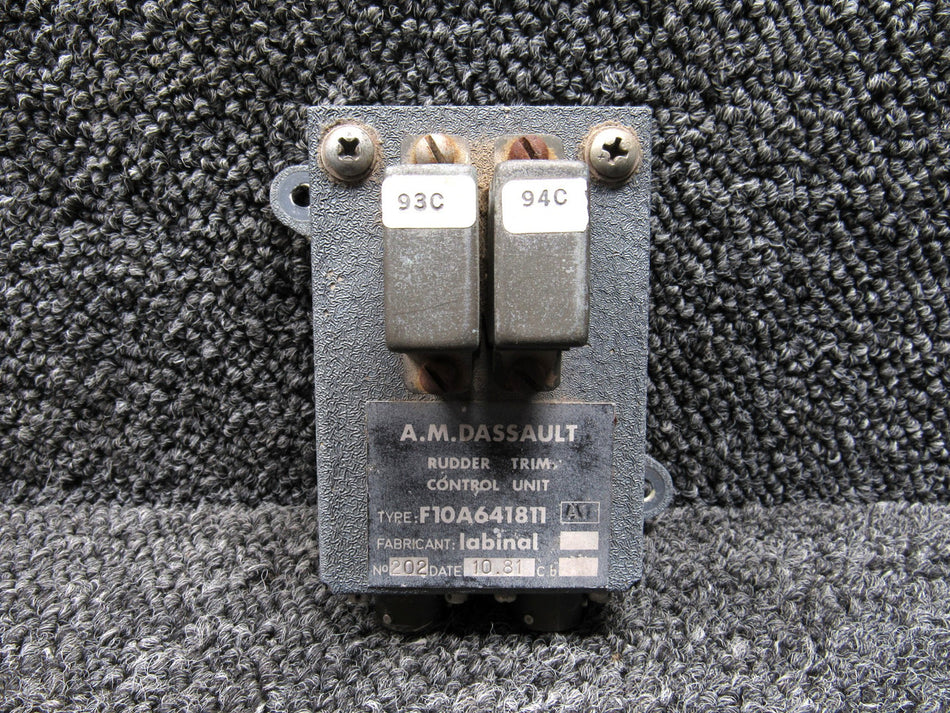 F10A641811A1 A.M. Dassault Rudder Trim Control Unit
