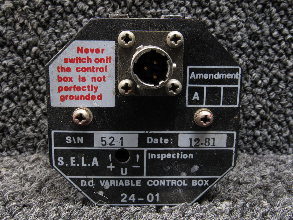 24-01 Dassault Falcon FA100 DC Variable Control Box